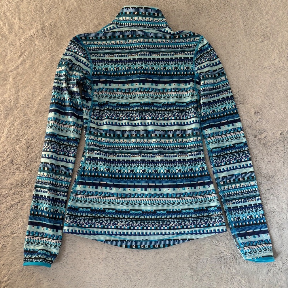 Nike Pro Hyperwarm Dri‎ Fit Women S Long Sleeve Run Top Blue  1/4 Zip Pullover - Picture 8 of 8